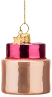 Vondels glazen kerstbal dagcrème 'forever young' 6.5cm roze - afbeelding 2