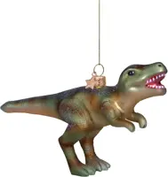 Vondels glazen kerstbal dino 15cm groen - afbeelding 1
