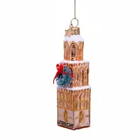 Vondels glazen kerstbal domtoren utrecht 11cm goud - afbeelding 2