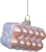 Vondels glazen kerstbal doosje eieren 8.5cm bruin - afbeelding 4