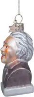 Vondels glazen kerstbal einstein 9.5cm grijs - afbeelding 4