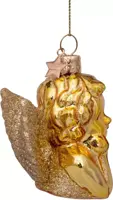 Vondels glazen kerstbal engel 8.5cm goud - afbeelding 3