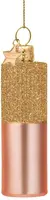 Vondels glazen kerstbal flawless foundation 9.5cm goud, brons - afbeelding 3