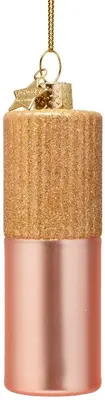 Vondels glazen kerstbal flawless foundation 9.5cm goud, brons - afbeelding 2