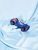 Vondels glazen kerstbal formule 1 auto 13cm blauw - afbeelding 7