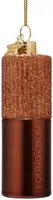 Vondels glazen kerstbal foundation 9.5cm bruin - afbeelding 1