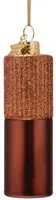 Vondels glazen kerstbal foundation 9.5cm bruin - afbeelding 2