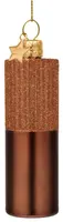 Vondels glazen kerstbal foundation 9.5cm bruin - afbeelding 3