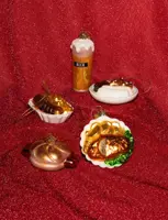 Vondels glazen kerstbal friet met curryworst 9cm multi - afbeelding 5