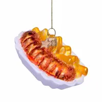 Vondels glazen kerstbal friet met curryworst 9cm multi - afbeelding 1