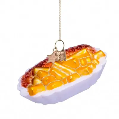 Vondels glazen kerstbal friet met curryworst 9cm multi - afbeelding 3