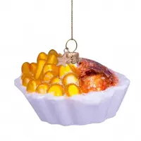 Vondels glazen kerstbal friet met curryworst 9cm multi - afbeelding 4