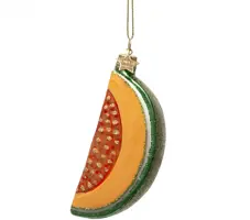 Vondels glazen kerstbal galiameloen 8.5cm multi - afbeelding 1