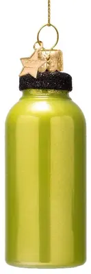 Vondels glazen kerstbal glow juice 10cm groen - afbeelding 3