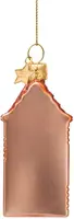 Vondels glazen kerstbal grachtenpand 9cm bruin - afbeelding 3
