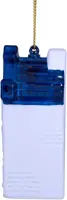 Vondels glazen kerstbal grachtenpand met halsgevel 9cm delfts blauw - afbeelding 3