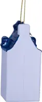Vondels glazen kerstbal grachtenpand met halsgevel 9cm delfts blauw - afbeelding 4
