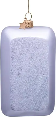 Vondels glazen kerstbal haring met zuur en uitjes 11cm multi - afbeelding 2