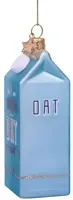 Vondels glazen kerstbal havermelk 11cm blauw - afbeelding 5