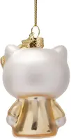 Vondels glazen kerstbal Hello Kitty baby 9cm goud, wit - afbeelding 3