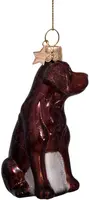 Vondels glazen kerstbal hond labrador 9cm bruin  - afbeelding 4