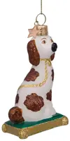 Vondels glazen kerstbal hond staffordshire op kussen 10cm multi - afbeelding 2