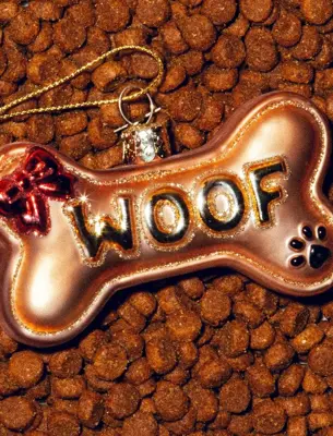Vondels glazen kerstbal hondenbot 9cm bruin - afbeelding 5
