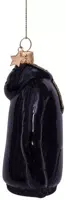 Vondels glazen kerstbal hoodie 9cm zwart - afbeelding 2