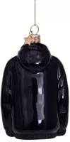 Vondels glazen kerstbal hoodie 9cm zwart - afbeelding 3