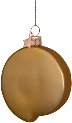 Vondels glazen kerstbal kaneelbroodje 8cm bruin - afbeelding 4