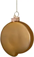 Vondels glazen kerstbal kaneelbroodje 8cm bruin - afbeelding 4