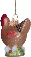 Vondels glazen kerstbal kip met eieren 7.5cm multi - afbeelding 5