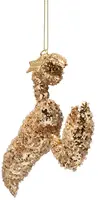 Vondels glazen kerstbal kreeft 14cm goud - afbeelding 2