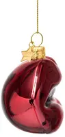 Vondels glazen kerstbal lippen 6cm roze - afbeelding 2