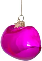 Vondels glazen kerstbal lippen 'woman rule the world' 7.5cm roze  - afbeelding 3