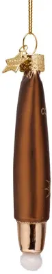 Vondels glazen kerstbal liquid contour 11.5cm bruin - afbeelding 2