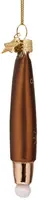 Vondels glazen kerstbal liquid contour 11.5cm bruin - afbeelding 2