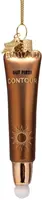 Vondels glazen kerstbal liquid contour 11.5cm bruin - afbeelding 1