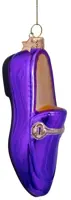 Vondels glazen kerstbal loafer 12cm paars - afbeelding 2