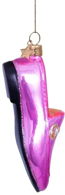 Vondels glazen kerstbal loafer 12cm roze  - afbeelding 4