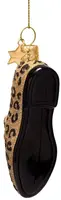 Vondels glazen kerstbal loafer panterprint 12.5cm goud - afbeelding 3