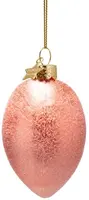 Vondels glazen kerstbal make-up spons 4cm roze - afbeelding 3