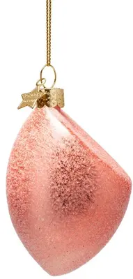 Vondels glazen kerstbal make-up spons 4cm roze - afbeelding 2