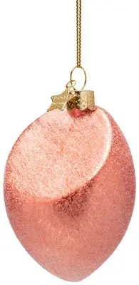 Vondels glazen kerstbal make-up spons 4cm roze - afbeelding 1