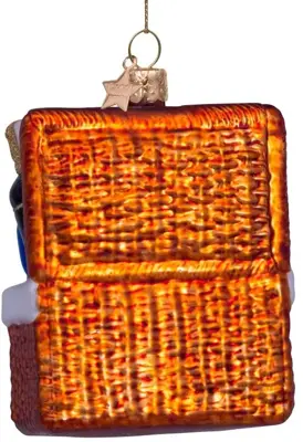 Vondels glazen kerstbal mand met cadeautjes 11cm multi - afbeelding 4
