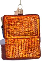 Vondels glazen kerstbal mand met cadeautjes 11cm multi - afbeelding 4