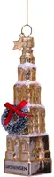 Vondels glazen kerstbal martinitoren groningen 12.5cm goud - afbeelding 2