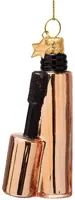 Vondels glazen kerstbal mascara 9cm koper - afbeelding 3