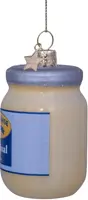 Vondels glazen kerstbal mayonaise 8.5cm wit - afbeelding 3