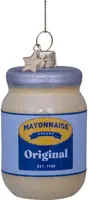 Vondels glazen kerstbal mayonaise 8.5cm wit - afbeelding 2